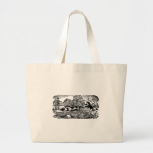 Grand Tote Bag Illustration victorienne d'art antique d'animal de