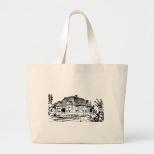 Grand Tote Bag Illustration victorienne vintage Fourre-tout de