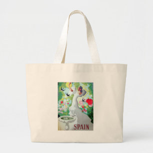 Grand Tote Bag Image vintage d'Espagne