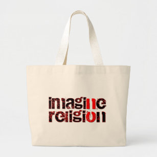 Grand Tote Bag Imaginez Pas De Religion