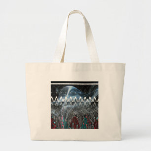 Grand Tote Bag Impression artistique Abstraite remarquable