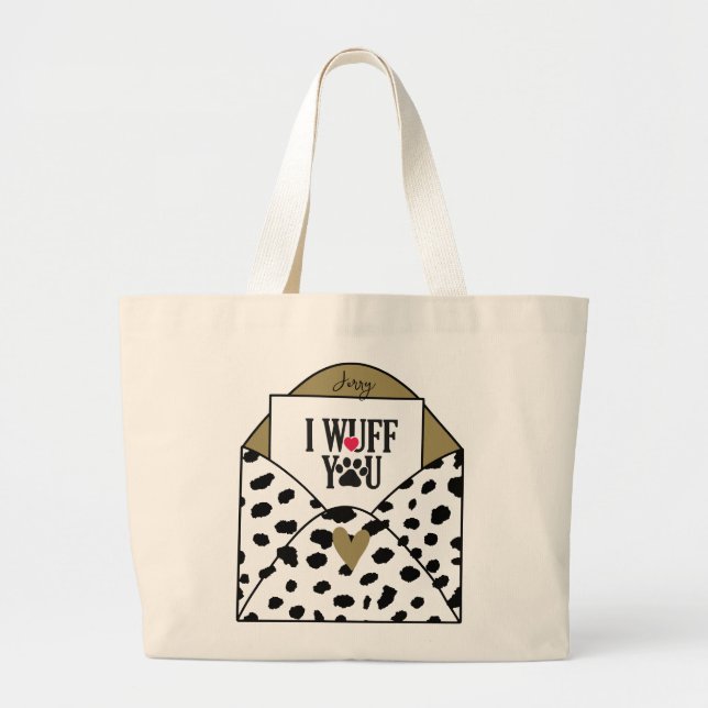 Grand Tote Bag Impression dalmate (Devant)