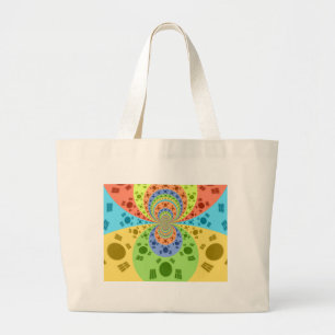Grand Tote Bag Impression d'art abstrait inspirée du drapeau sud-