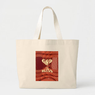 Grand Tote Bag Impression d'art Dieu bénisse