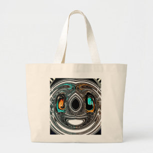 Grand Tote Bag Impression d'art texturée Zèbre Doodle ethnique af
