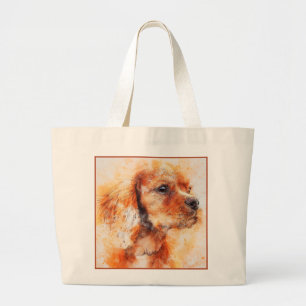 Grand Tote Bag Impression de chien Abstrait