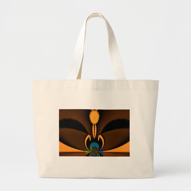 Grand Tote Bag Impression de contraste de couleur Abstraite (Devant)