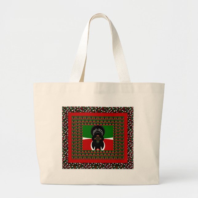 Grand Tote Bag Imprimerie d'art Jambo Kenya (Devant)