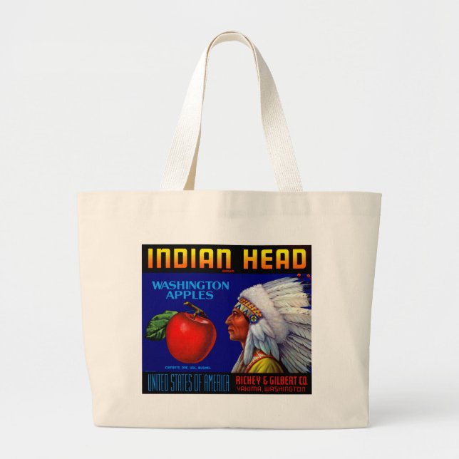 Grand Tote Bag Indian Head Washington Apples (Devant)