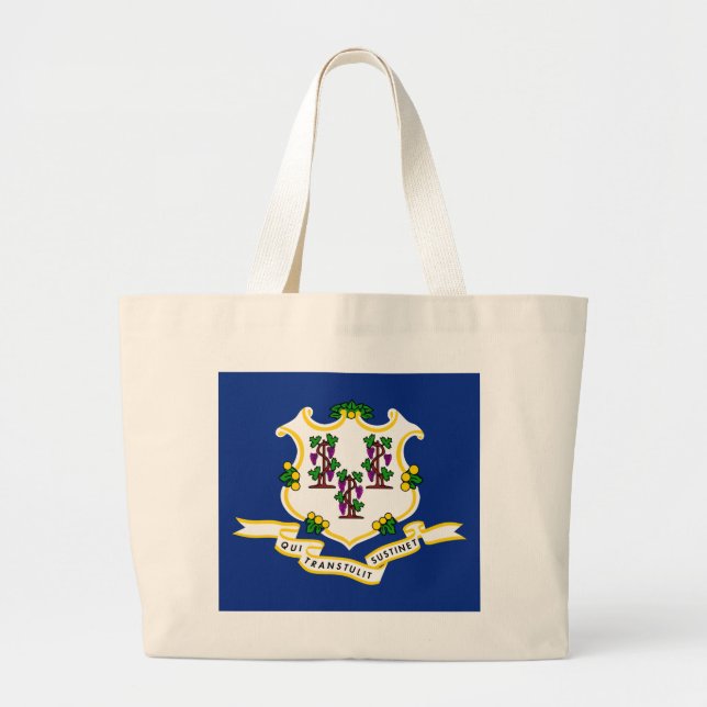 Grand Tote Bag Indicateur d'état Connecticut (Devant)
