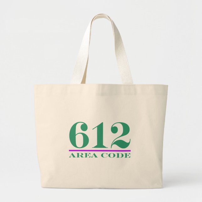 Grand Tote Bag Indicatif régional 612 (Devant)
