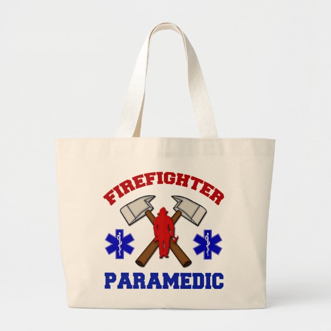 Grand Tote Bag Infirmier de sapeur-pompier (Devant)