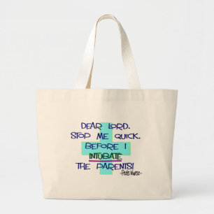 Grand Tote Bag Infirmière pédiatrique PICU, cadeaux drôles