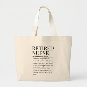 Grand Tote Bag Infirmière retraitée