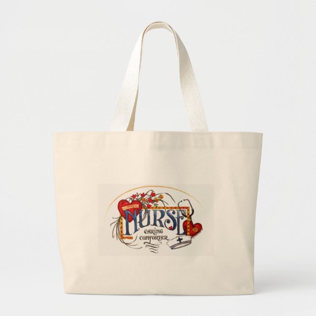 Grand Tote Bag Infirmière soignante (Devant)