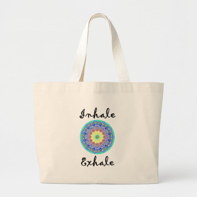 Grand Tote Bag inhalez exhalent (Devant)