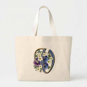 Grand Tote Bag Initiale de pensée - V