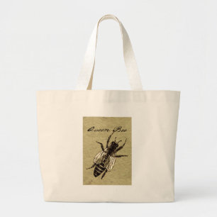 Grand Tote Bag Insecte de la faune de l'abeille Queen