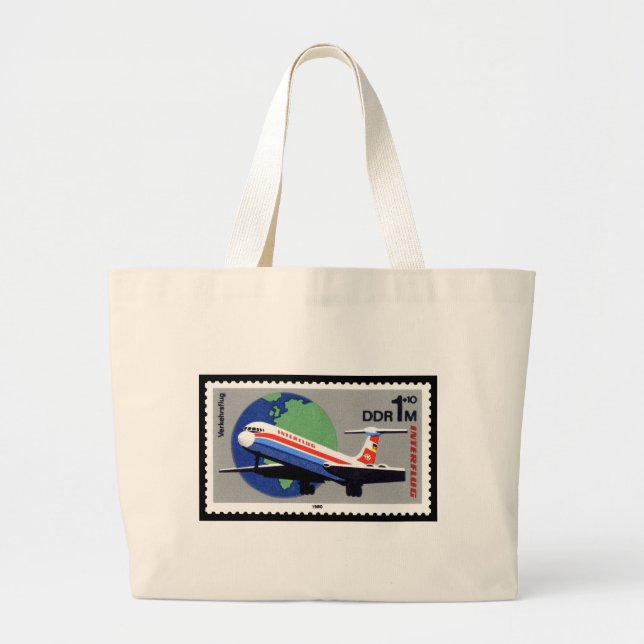 Grand Tote Bag INTERFLUG - National Airline of DDR, Allemagne de  (Devant)