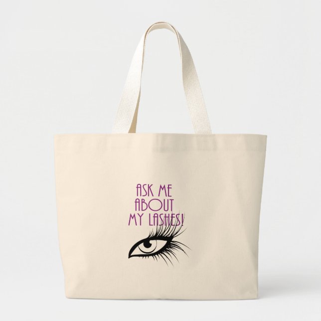 Grand Tote Bag Interrogez-moi au sujet de mes mèches ! (Devant)