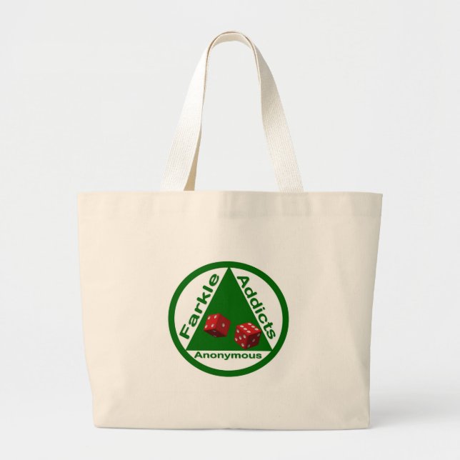 Grand Tote Bag Intoxiqués de Farkle anonymes (Devant)