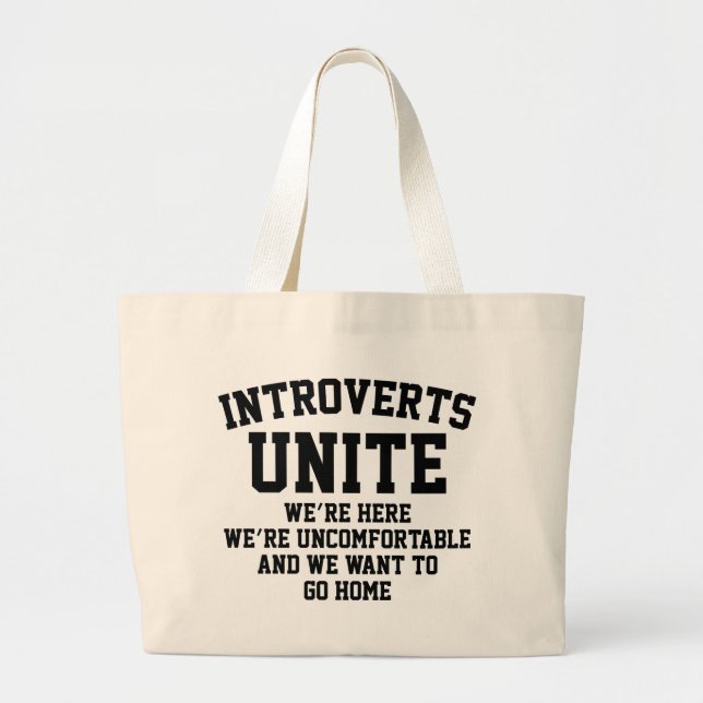Grand Tote Bag Introverties Unite (Devant)