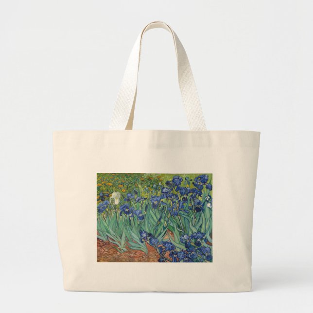 Grand Tote Bag Irises par Van Gogh (Devant)