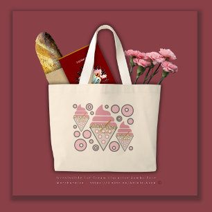 Grand Tote Bag Irrésistible Crème de glace Fourre-tout par la poè