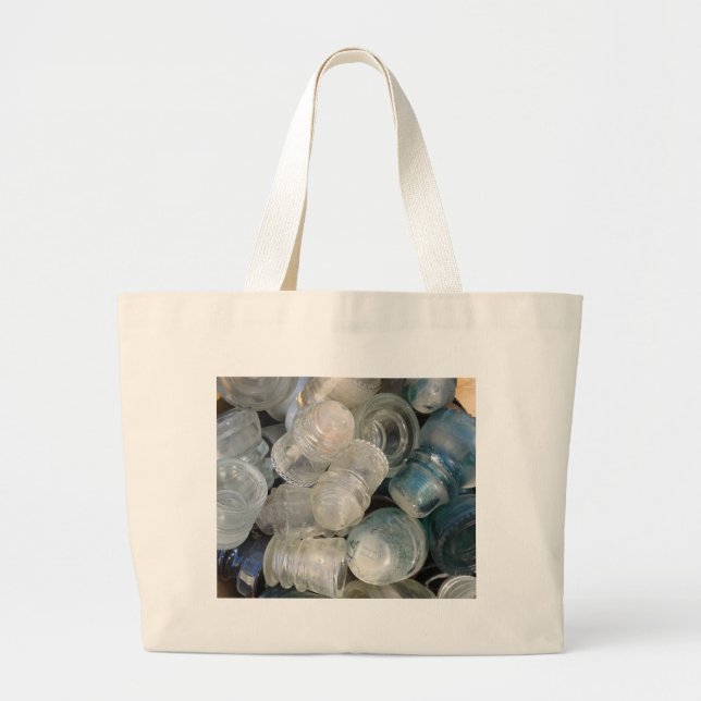 Grand Tote Bag Isolateurs en verre vintage (Devant)