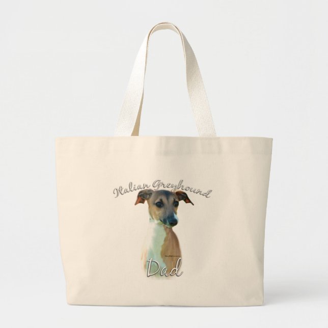 Grand Tote Bag Italien Greyhound Papa 2 (Devant)