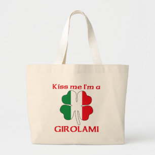 Grand Tote Bag Italiens personnalisés m'embrassent que je suis