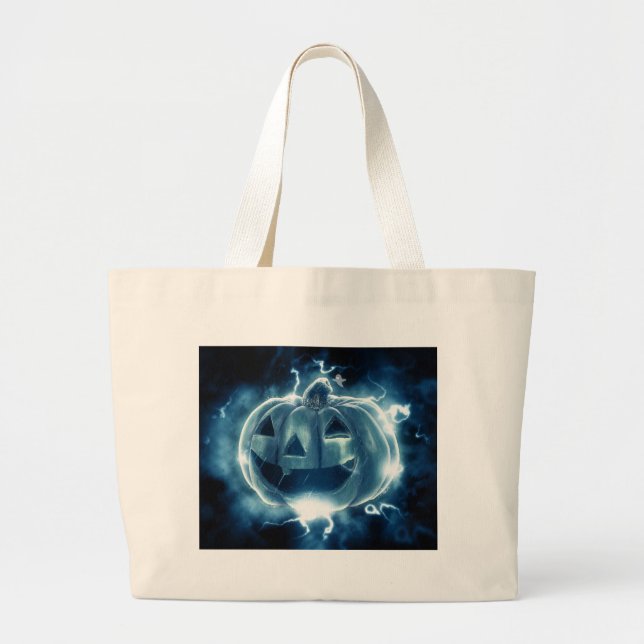 Grand Tote Bag Jack-o-lanterne éffrayant (Devant)