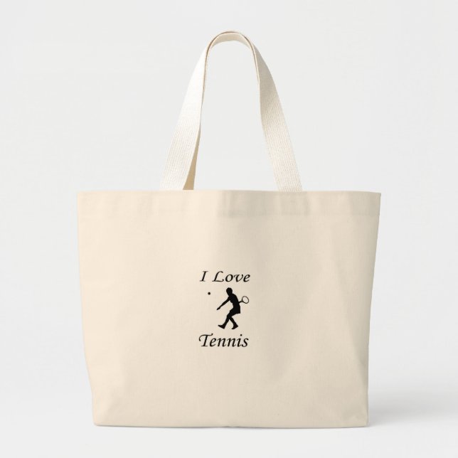 Grand Tote Bag J'adore le tennis (Devant)