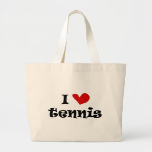 Grand Tote Bag J'adore les cadeaux de tennis et les t-shirts avec