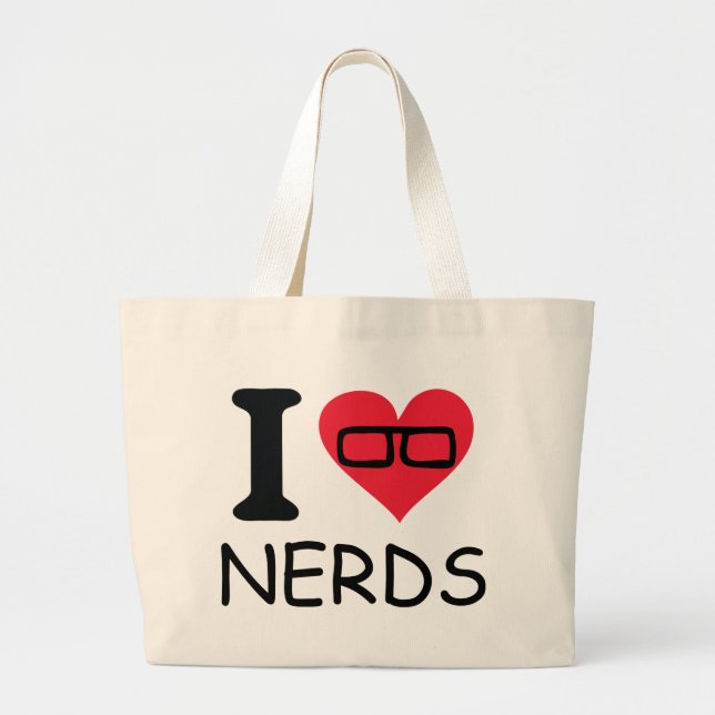 Grand Tote Bag j'adore les nerfs (Devant)