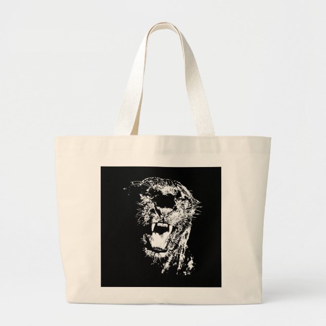 Grand Tote Bag Jaguar noir (Devant)