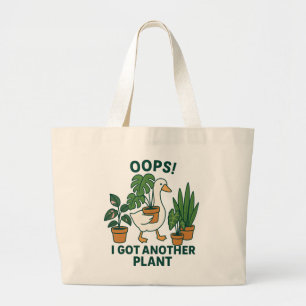 Grand Tote Bag J'ai Encore Une Plante Mignonne Oie Idiote Amoureu