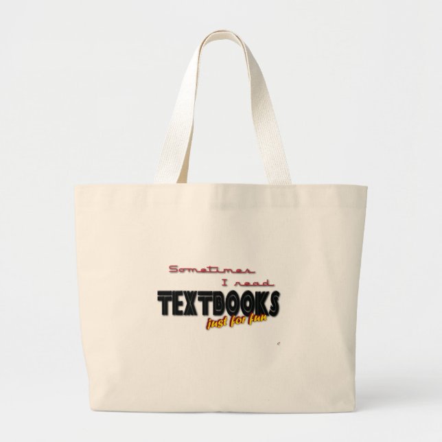 Grand Tote Bag J'ai lu des manuels (Devant)