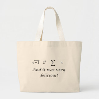 Grand Tote Bag J'ai mangé une certaine chemise de maths de tarte