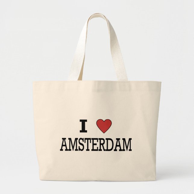 Grand Tote Bag J'aime Amsterdam (Devant)