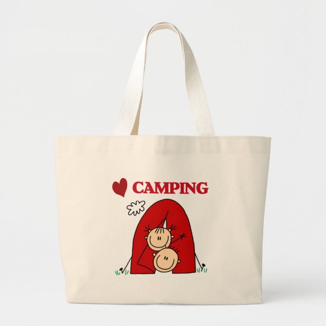 Grand Tote Bag J'aime camper (Devant)