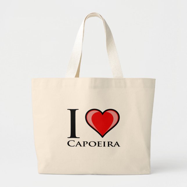 Grand Tote Bag J'aime Capoeira (Devant)