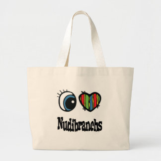 Grand Tote Bag J'aime (Cœur) les Nudibranches