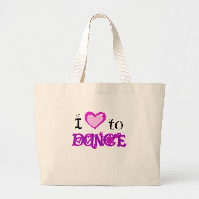 Grand Tote Bag J'aime danser (Devant)