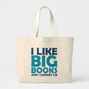 Grand Tote Bag J'aime de grands livres et je ne peux pas me