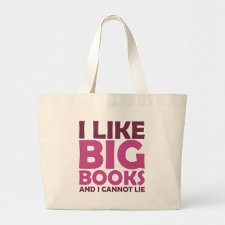Grand Tote Bag J'aime de grands livres et je ne peux pas me
