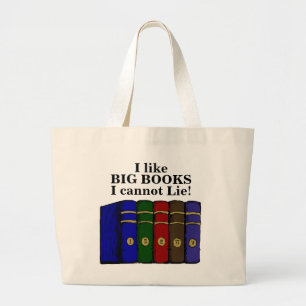 Grand Tote Bag J'aime de grands livres que je ne peux pas me