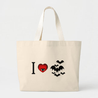 Grand Tote Bag J'aime des battes de vampire