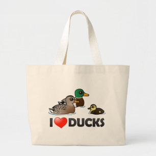 Grand Tote Bag J'aime des canards