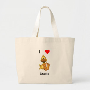 Grand Tote Bag J'aime des canards
